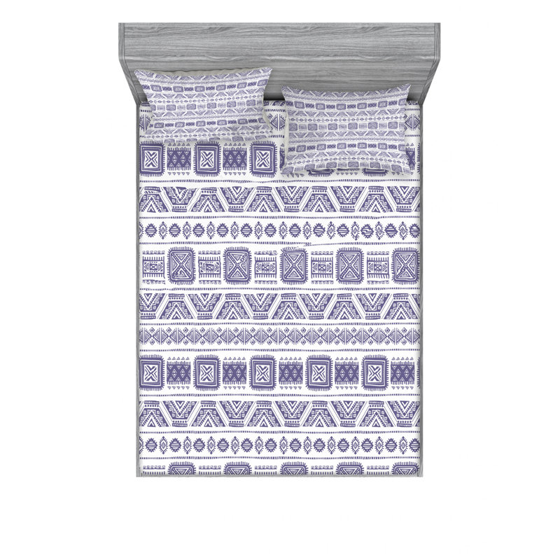 Microfiber Sheet Set, Queen Sheet Set with Fitted Sheet