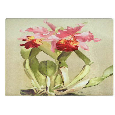 Glass Magnolia Flowers Illustration Tab. 55 by Frederick Sander Chopping Board
