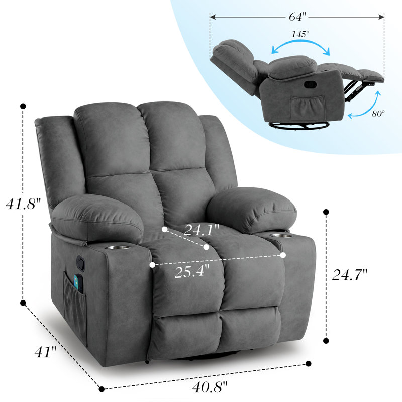 Fauteuil de massage, Gris foncé