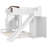 Twin Over Full Bunk Bed with Storage Staircase, Slide, Wardrobe and Shelf, Space-Saving Wood Bunk Bed, White+Espresso-1950821871