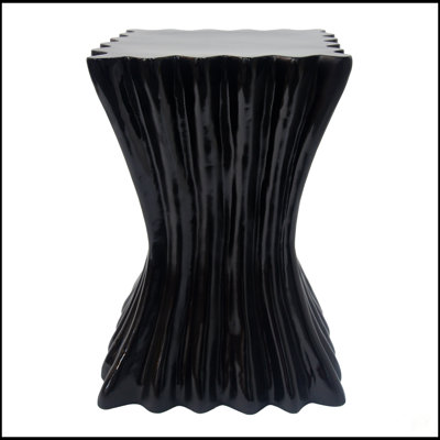 Elegant Wave Design Lightweight Concrete Side Table For Patio, Balcony, And Outdoor Use, Enhancing Decor And Functionality