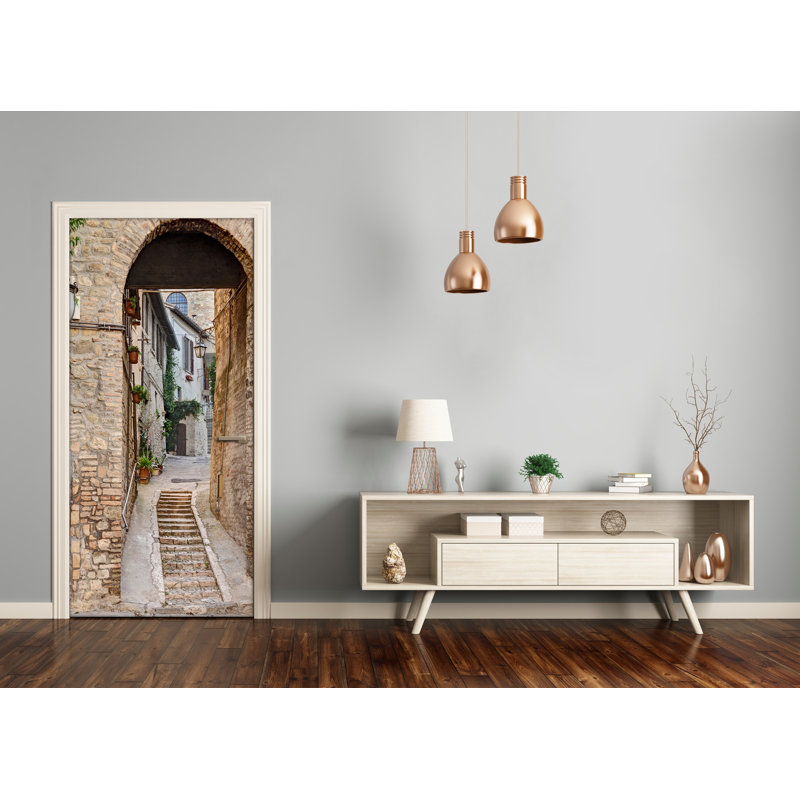 On Italian Streets Door Decal