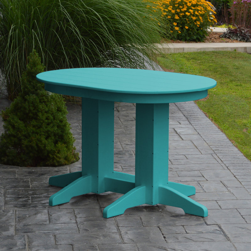 Table de salle à manger Nettie, Bleu Aruba, l 33 po x L 72 po x H 33 po
