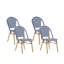 Gesine Stacking Patio Dining Side Chair with Cushion