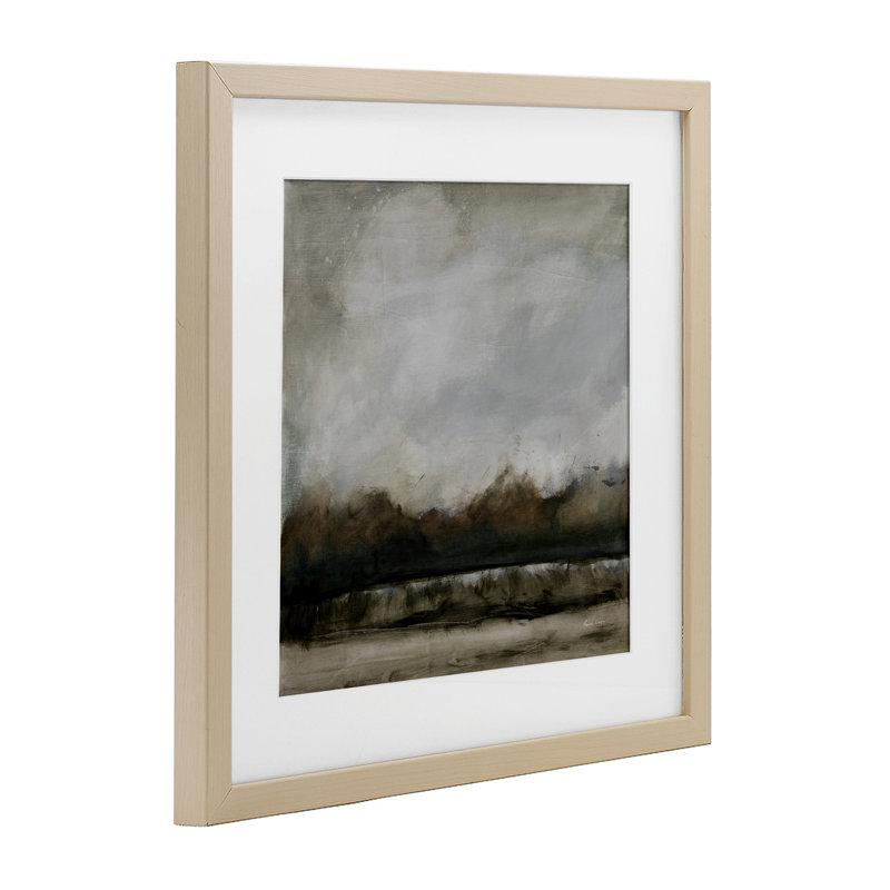 Le long du canal, reproduction de paysage encadrée sous verre, design par Pamela Munger, H 16 po x l 16 po