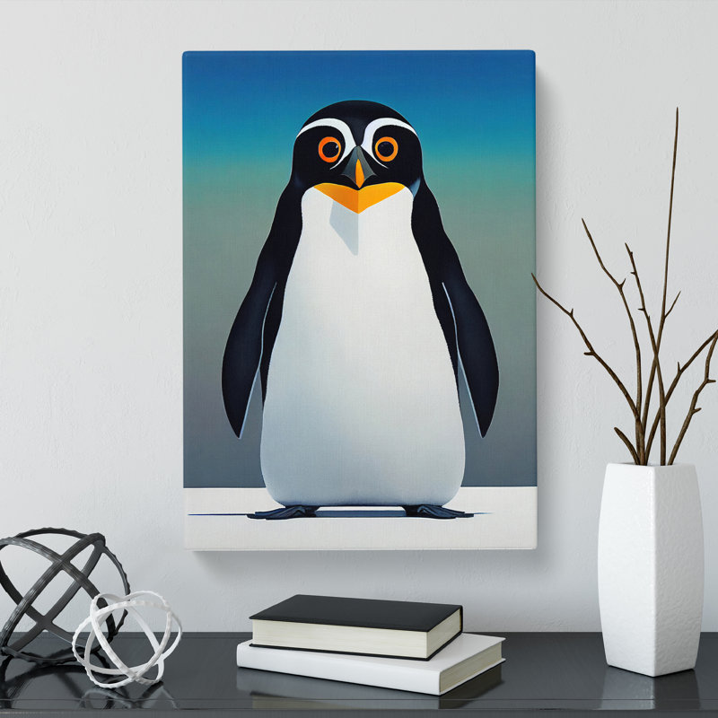 Sharece Penguin Solo - Wrapped Canvas, 50cm H x 35cm W x 3cm D