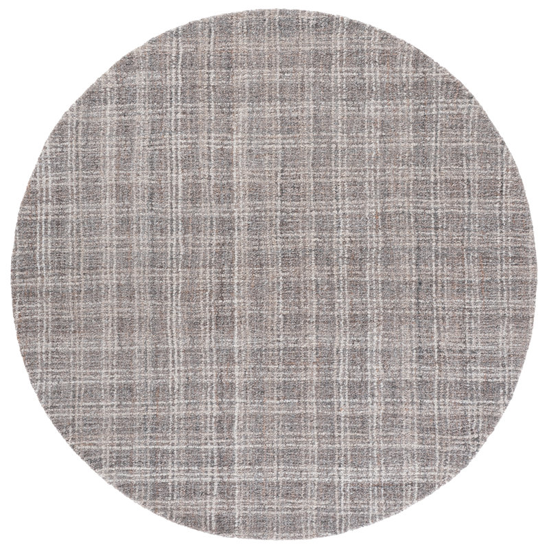 Renewal 252 Hand Tufted Performance Geometric Rug, Round 6'