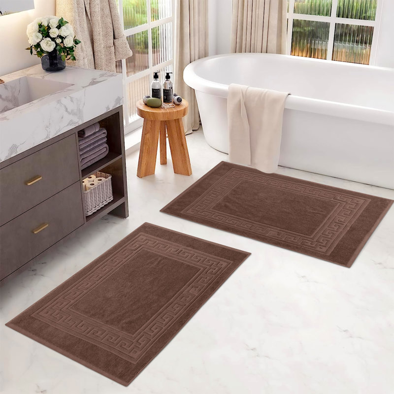 Tapis de bain 2 pièces Subra, Moka