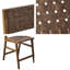 Tabouret de comptoir Mid-Century en similicuir tissé de 24 po de hauteur, pieds en bois massif, abat-jour en pacane, poids maximal de 300 lb, assemblage requis, finition, attrait décontracté, fauteuil assorti