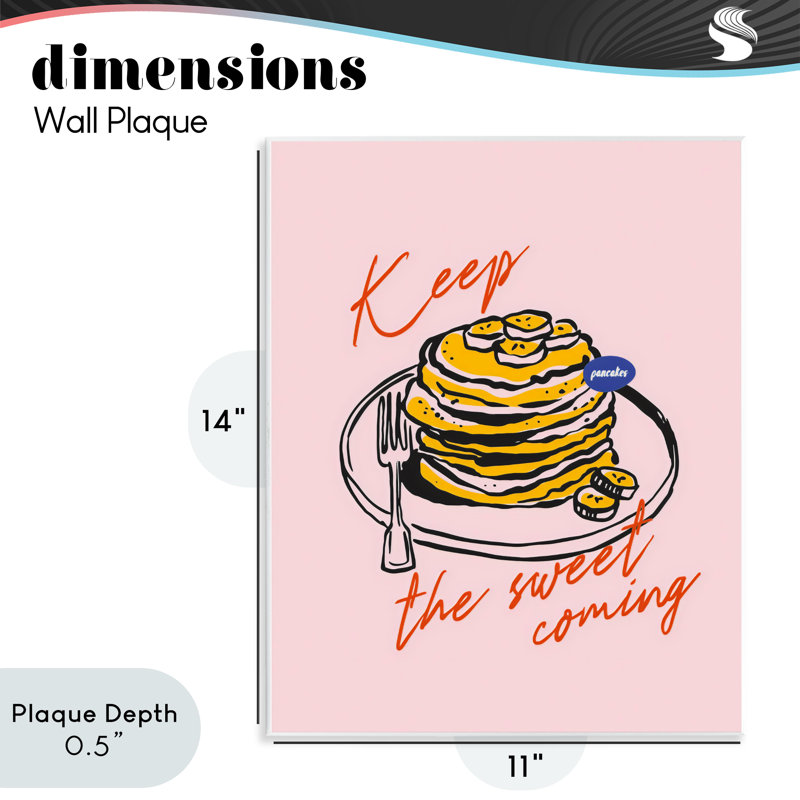 Plaque murale Keep The Sweet Coming, design par The Prints Vibe