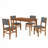 5-Piece Rectangle Wooden Dining Table Set