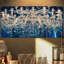 Lustre en cristal rétro bleu, art mural - Lustre en cristal-35105505-35105508