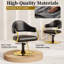  Fauteuil de salon professionnel noir et or pour coiffeurs - Fauteuil de coiffeur moderne avec coussin en mousse à mémoire de forme, base stable surdimensionnée et capacité de poids de 330 lb