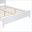 Grand pin, panneau de fibres à densité moyenne et amp; Structure de lit plateforme en contreplaqué - Style rétro, sans sommier, blanc pour la chambre à coucher
