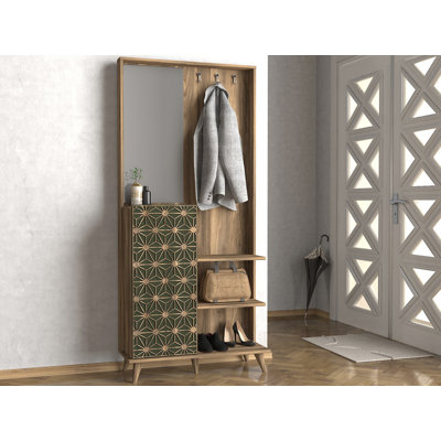 Gleason Hall Tree 89cm Wide with Shoe Storage