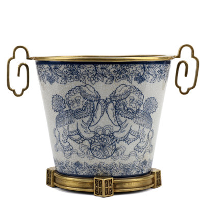 Lucky Foo Dogs Handmade Cachepot