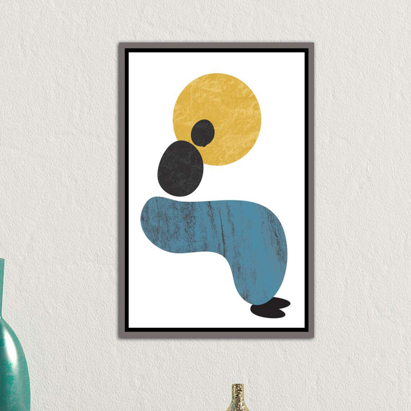 « abstract lady » par flatowl-impression sur image, H 60 po x l 40po x P 1,5 po, Toile encadrée de bois rustique foncé