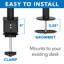 Mount-It! Full Motion Height Adjustable Single Monitor Arm Mount | Fits 13 - 32 in. TVs with C-Clamp