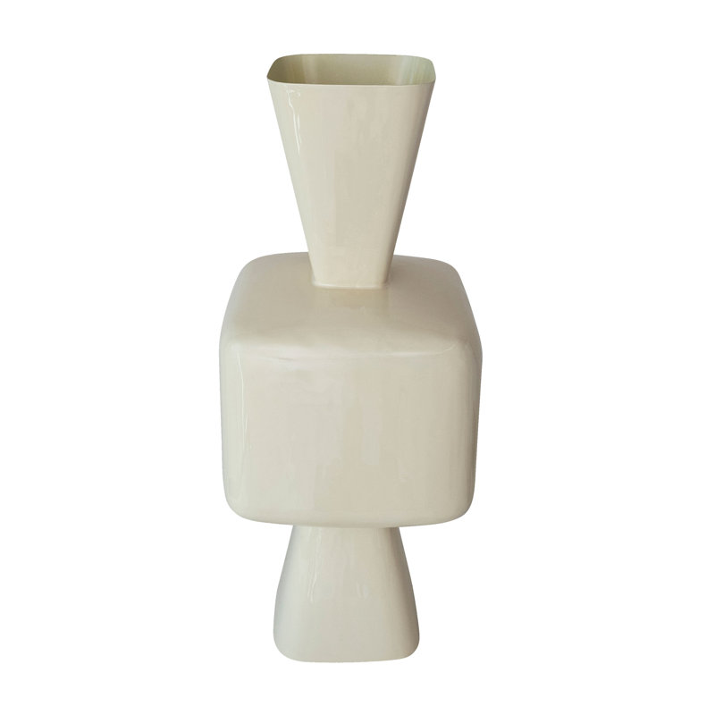 Vase en métal émaillé