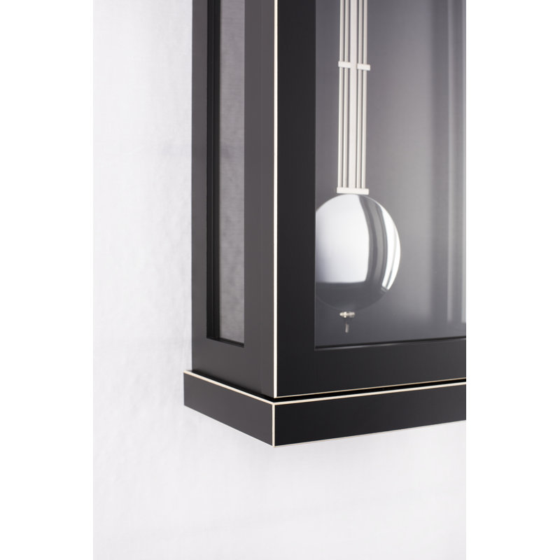 Solid Wood Pendulum Wall Clock, Black