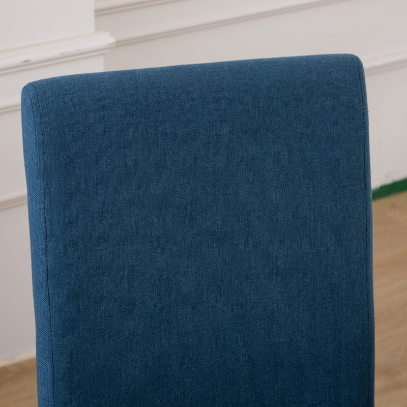 Alysen 19.3'' H Linen Upholstered Parsons Chair, Blue