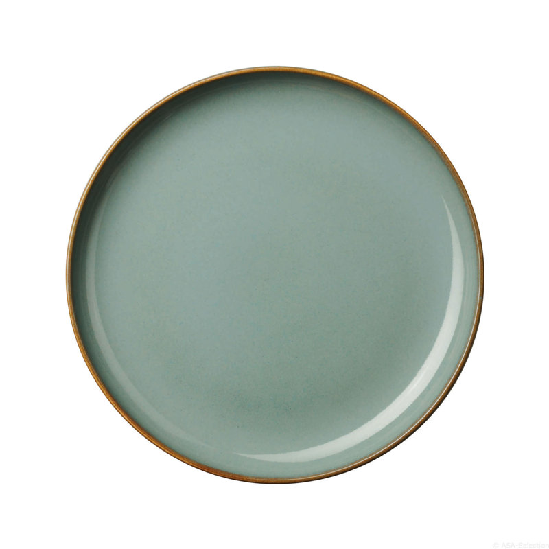 ASA Selection seasons dessert plate, eucalyptus, cake plate, stoneware, green, D 21cm