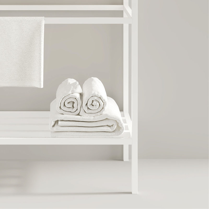 Étagère de salle de bain autoportante 24 po sans lavabo 24 po, blanc