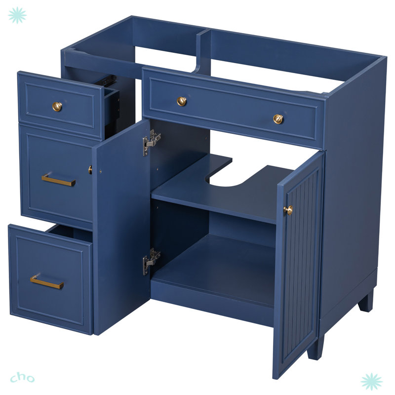 Meuble-lavabo 36 po (lavabo non inclus), Bleu marine