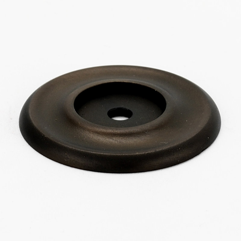 Traditional Metal Knob Backplate, Chocolate Bronze,  1.25'' H X 1.25'' W X 0.19'' D