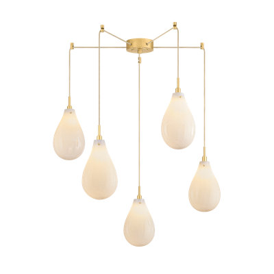 Ironwood Chandelier in Aged Brass