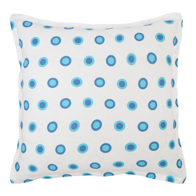 Zoe Blue/White 100% Cotton Piece Sham