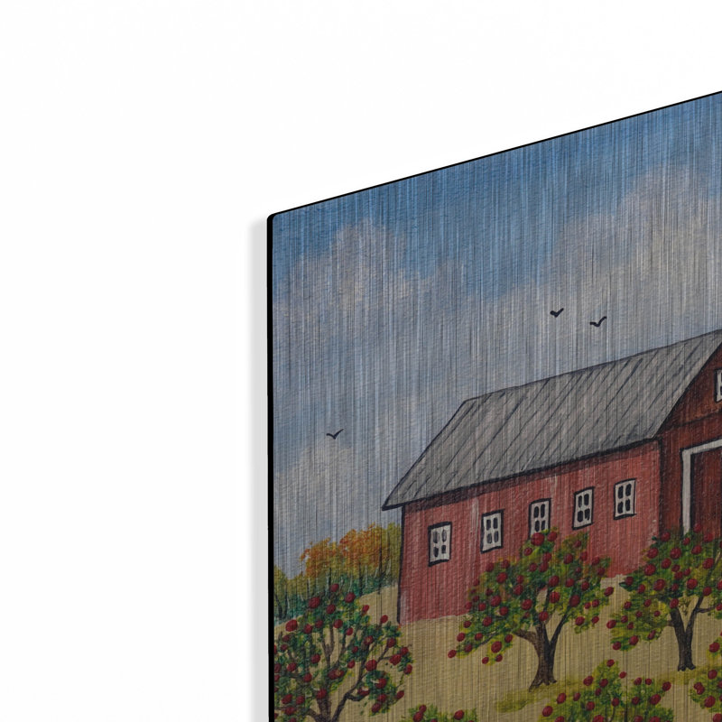«Chore Time» par Sharon Mark, art mural en métal, 36 po x 36 po