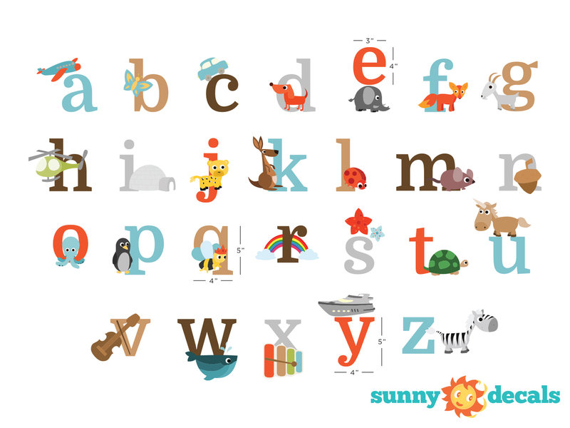 Adhésif décoratif Alphabet Fun