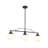 3 - Light Schoolhouse Glass Linear Chandelier
