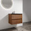 Meuble-lavabo mural avec lavabo en céramique noire