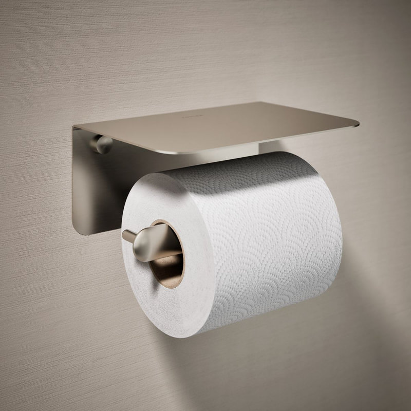 Porte-papier hygiénique horizontal Kumin, Brushed Nickel