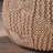Bordeaux  Knitted Cotton Round Pouf
