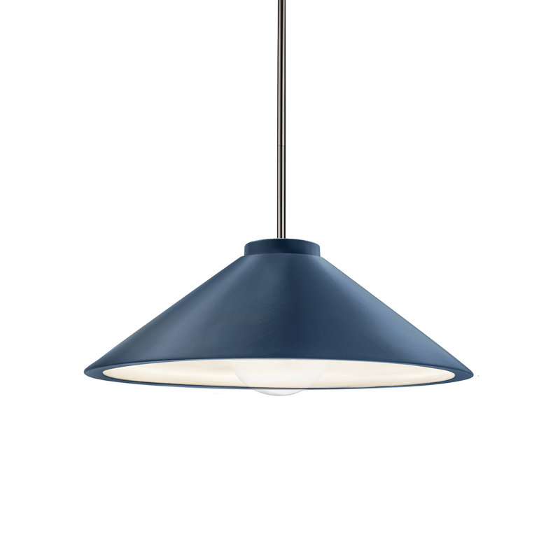 1 - Light Cone Cone LED Pendant with Metal Accents, Dark Bronze, Midnight Sky