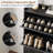 Black Slim Shoe Storage Cabinet with 3 Drawers, Adjustable Shelf & Side Hooks for Entryway Hallway-1626045476