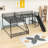 Geiser L-Shaped Metal Triple Bunk Bed, Twin Over Full Bunk Bed and Twin Loft Bed with Desk and Slide