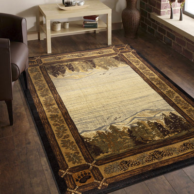 Nature's Nest Multi  Lodge Area Rug