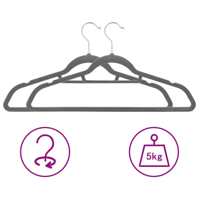 Materse Plastic Non-Slip Standard Hanger