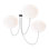 Peter Bristol Helium 3-light extra large LED chandelier in matte black finish with glass shades