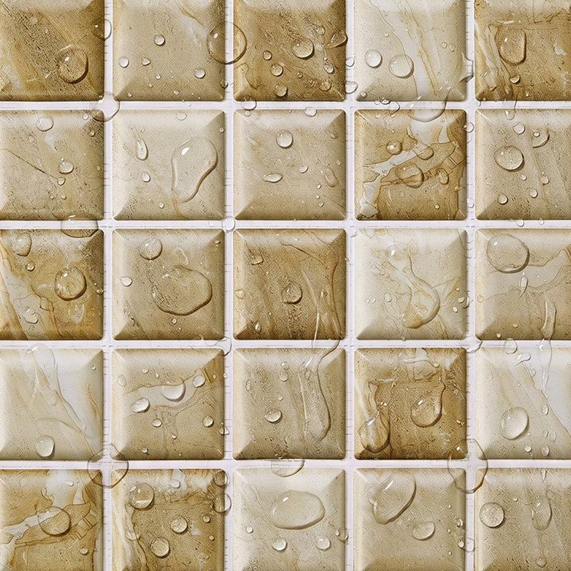 10-Pack 3D Self-Adhesive Wall Tile Stickers, Natural