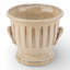 Cream Ceramic Planter With Ribbed Design