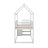 Twin/Twin House Bunk Bed With Shelves And Drawers-641684647