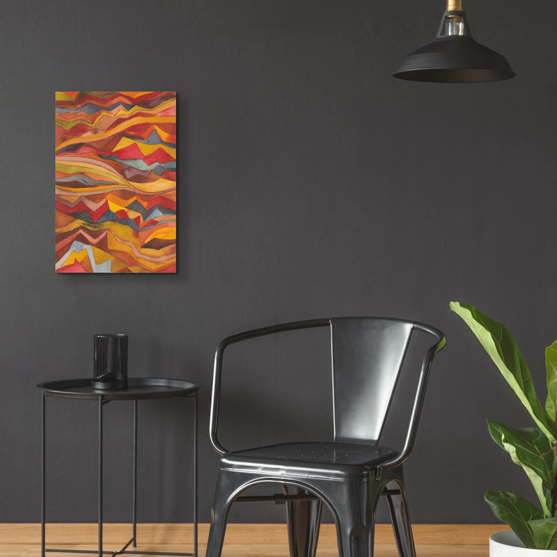  «Painted Desert 1» par Cheryl Warrick, art mural en verre acrylique, 16 po x 24 po