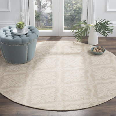 Taran Easy Care Hand Hooked Performance Damask Rug