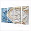 Spirales abstraites dans des tons blancs et bleus I - ensemble d'art mural sur toile-47518917