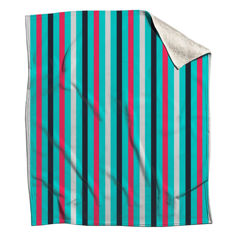 Vertical Colorful Stripes Blankets, 60in W x 80in H